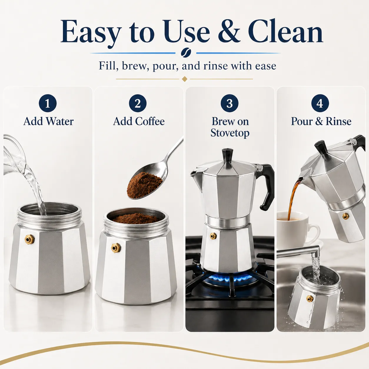 Espresso Moka Coffee Maker - 图片 8