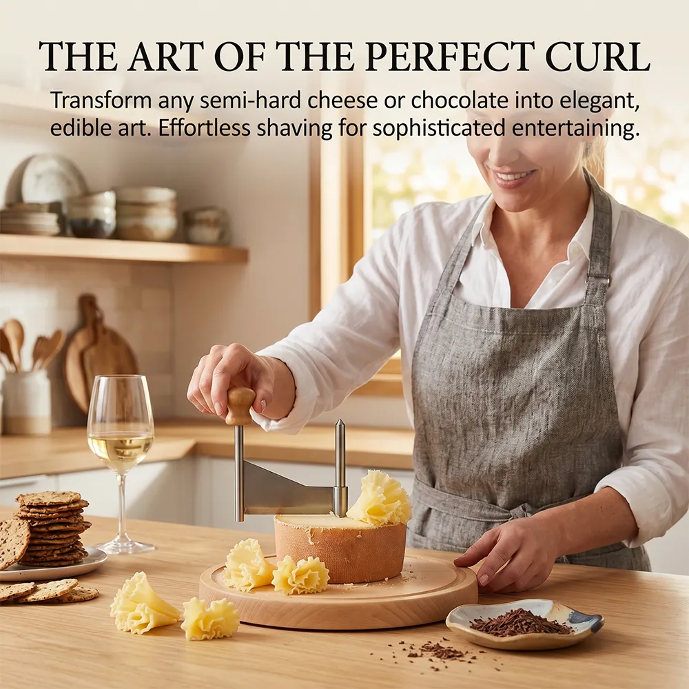 🧀 Cheese Curler Wheel with Wood Base - 图片 7