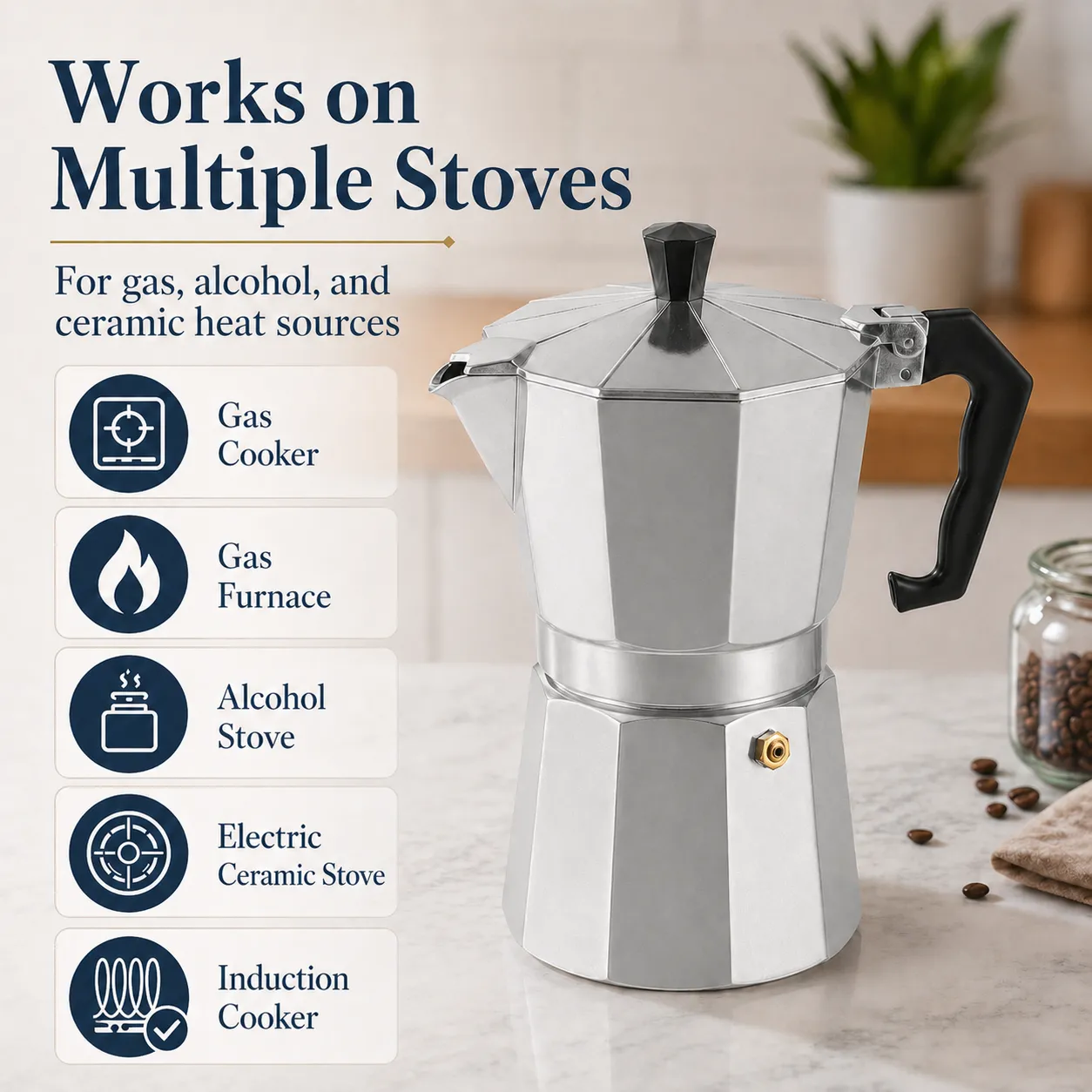Espresso Moka Coffee Maker - 图片 6