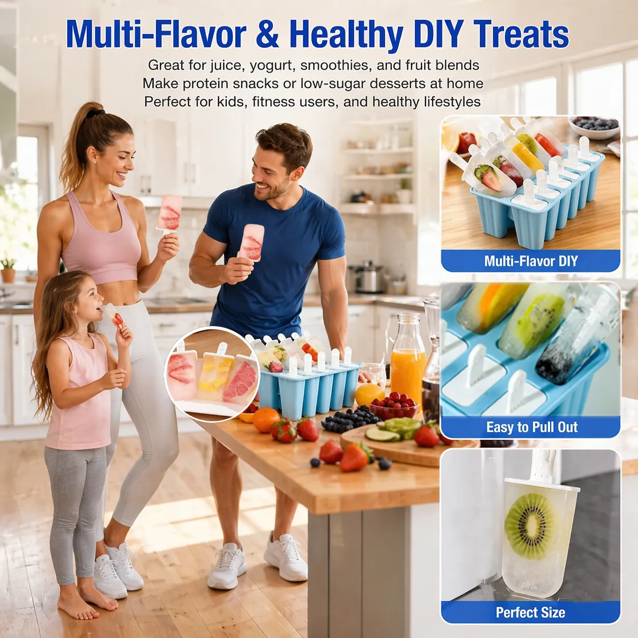 🍧 DIY Popsicle Mold Set– Quick Release, Spill-Proof, and Perfect for Homemade Treats - 图片 5