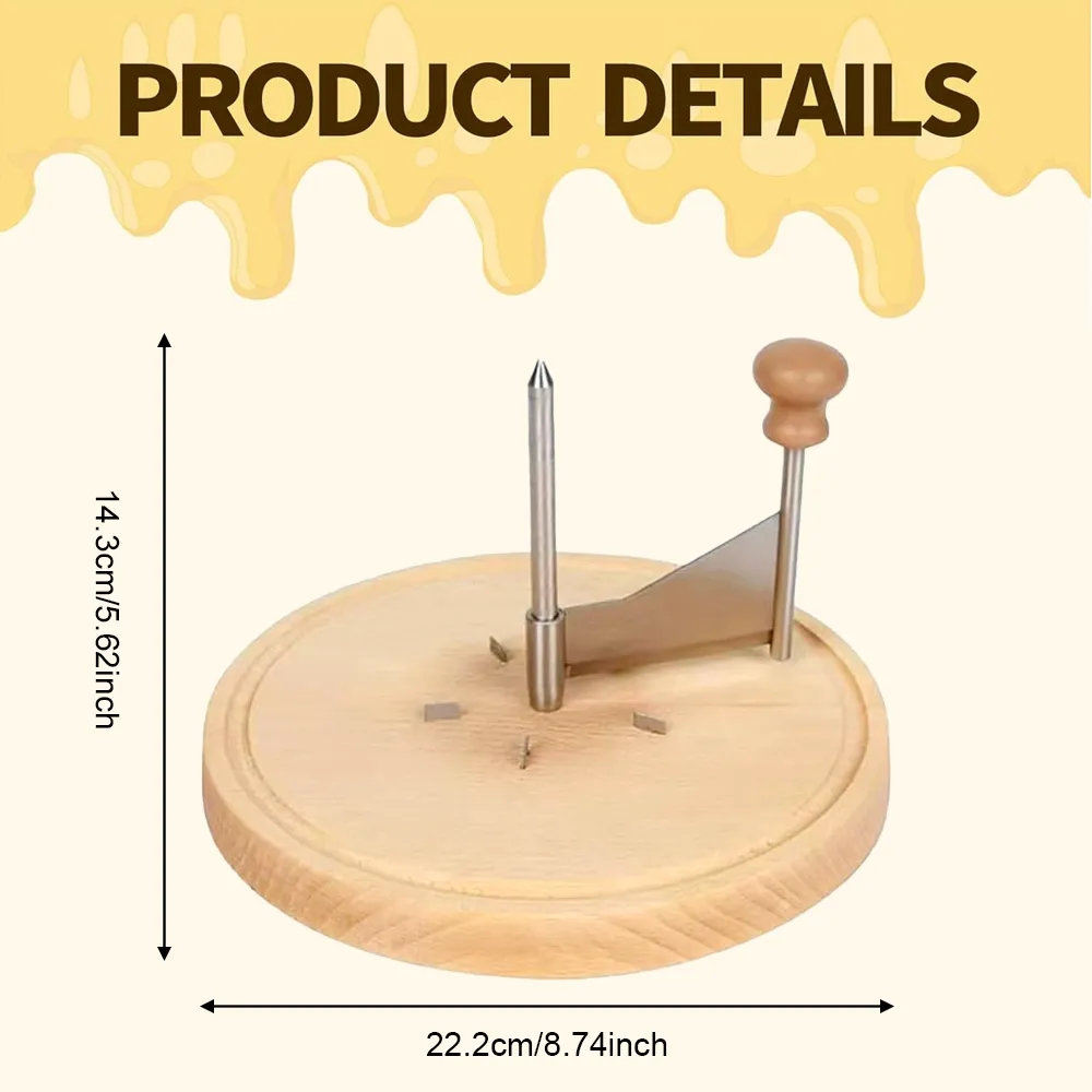 🧀 Cheese Curler Wheel with Wood Base - 图片 11