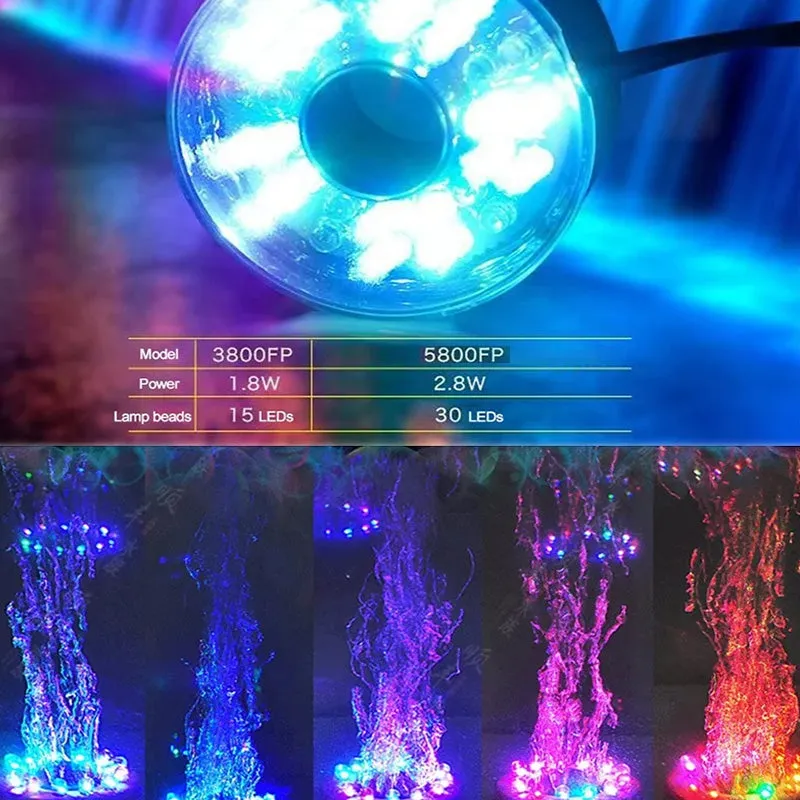 Fountain pump with LED color lighting - Image 4
