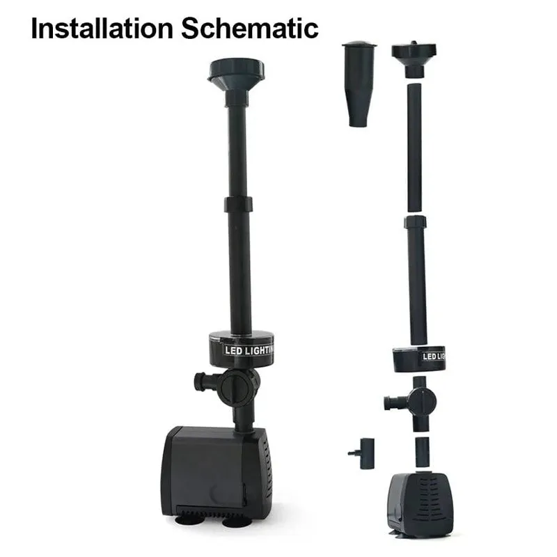 Fountain pump with LED color lighting - Image 10
