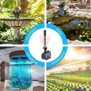 Fountain pump with LED color lighting