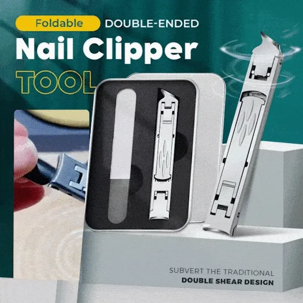 Foldable Double-Ended Nail Clipper Tool