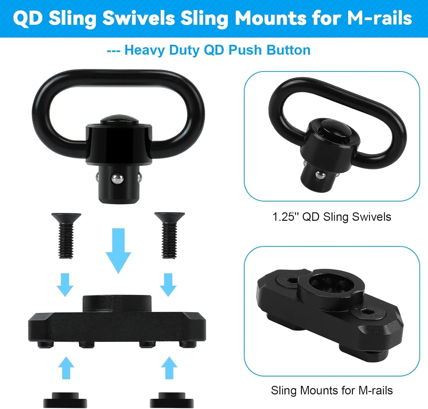 🔥Heavy Duty QD Sling Swivel Mount - Image 2