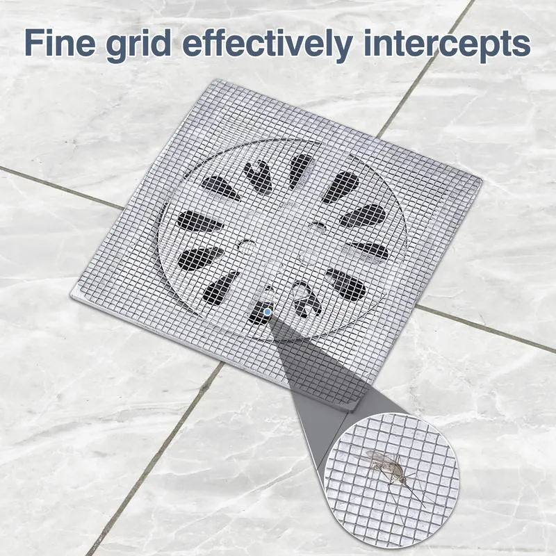 Disposable Mesh Shower Drain Cover Hair Catcher (with strong adhesive fits tightly on drains) - Image 4