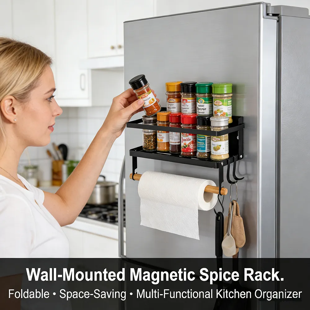 🧂 Double-Layer Wall-Mounted Magnetic Spice Rack - Image 2