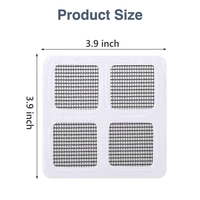 Disposable Mesh Shower Drain Cover Hair Catcher (with strong adhesive fits tightly on drains) - Image 3