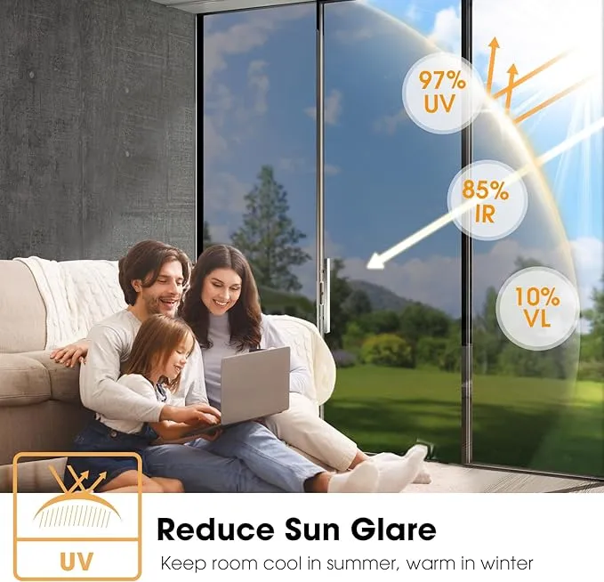 🔥Privacy Window Film,One Way Window Privacy Film,Reflective Mirror Glass Windows Coverings - Image 8