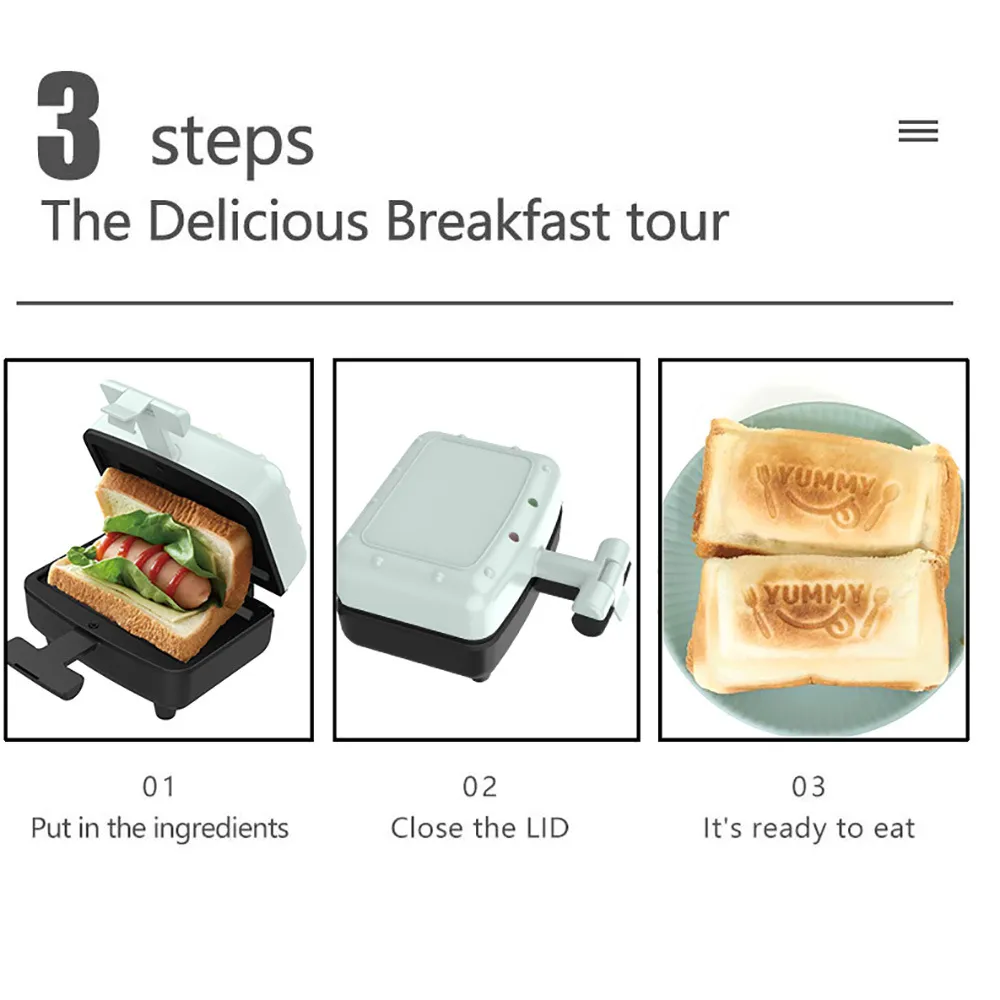 Mini Sandwich and Burger Maker – Dual-Sided Breakfast Machine - Image 4