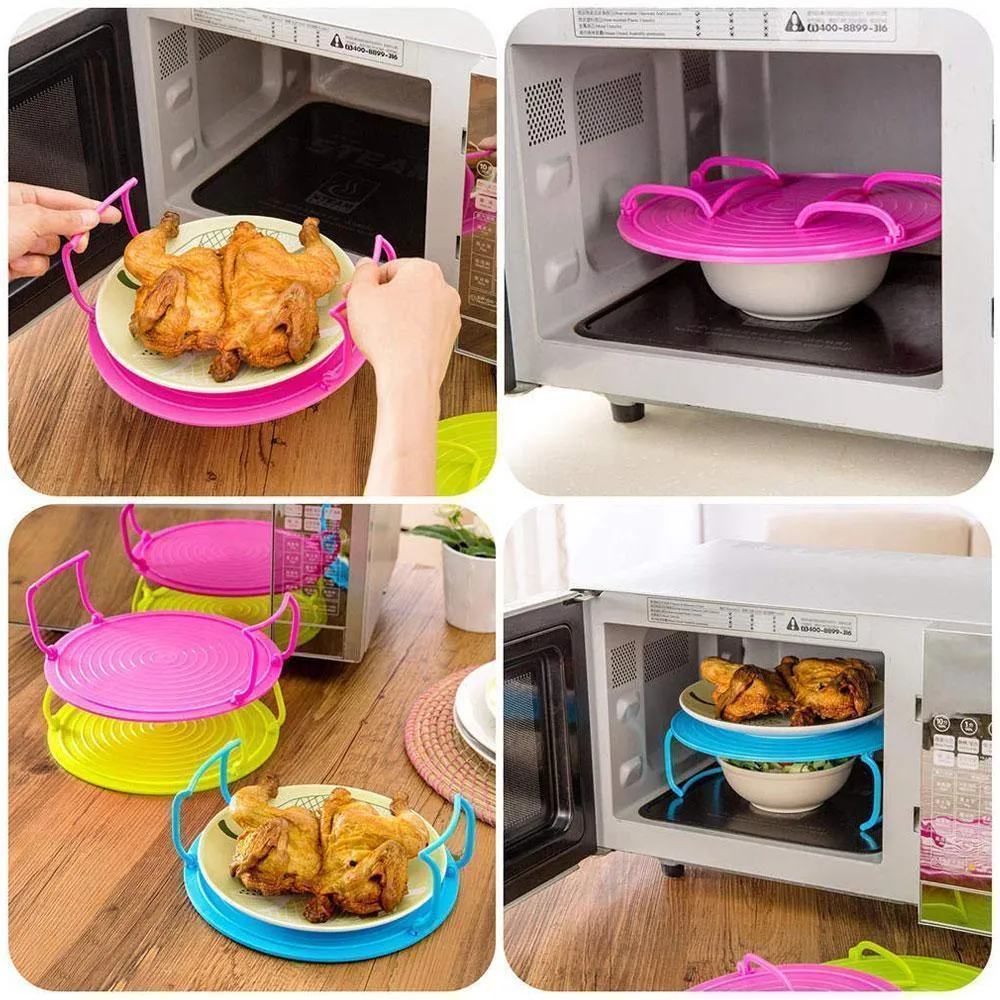 🔥 Compact & Versatile: Microwave Folding Tray Set - 3PCS - Image 2