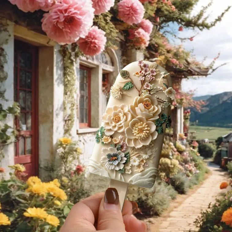 💐Floral Silicone Popsicle Mold🍦