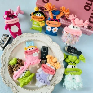 π Hand-Crocheted Sausage Lip Car Key Case