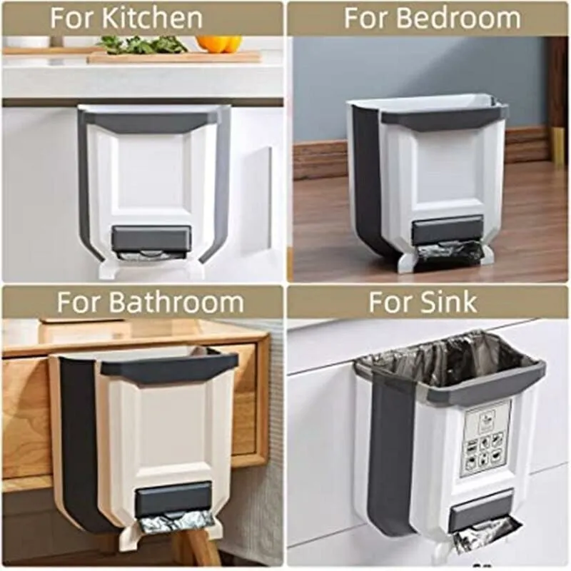 Kitchen Cabinet Foldable Trash Can - Image 7