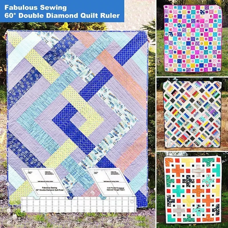 Fabulous Sewing 60 Degree Double Diamond Quilt Ruler - Image 7