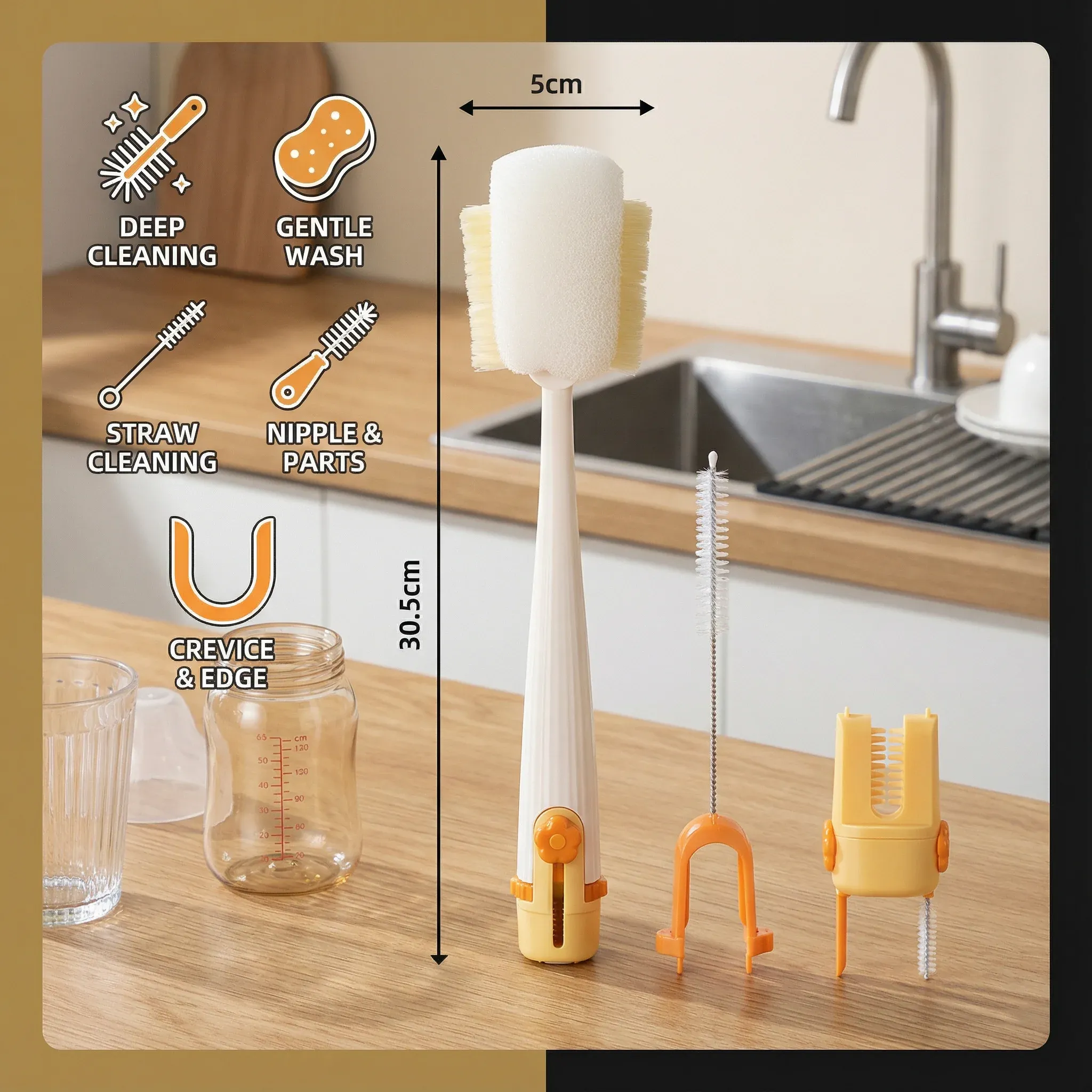 5-in-1 Bottle & Straw Cleaning Brush - Image 5