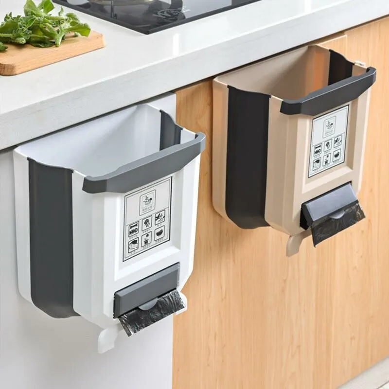Kitchen Cabinet Foldable Trash Can - Image 2