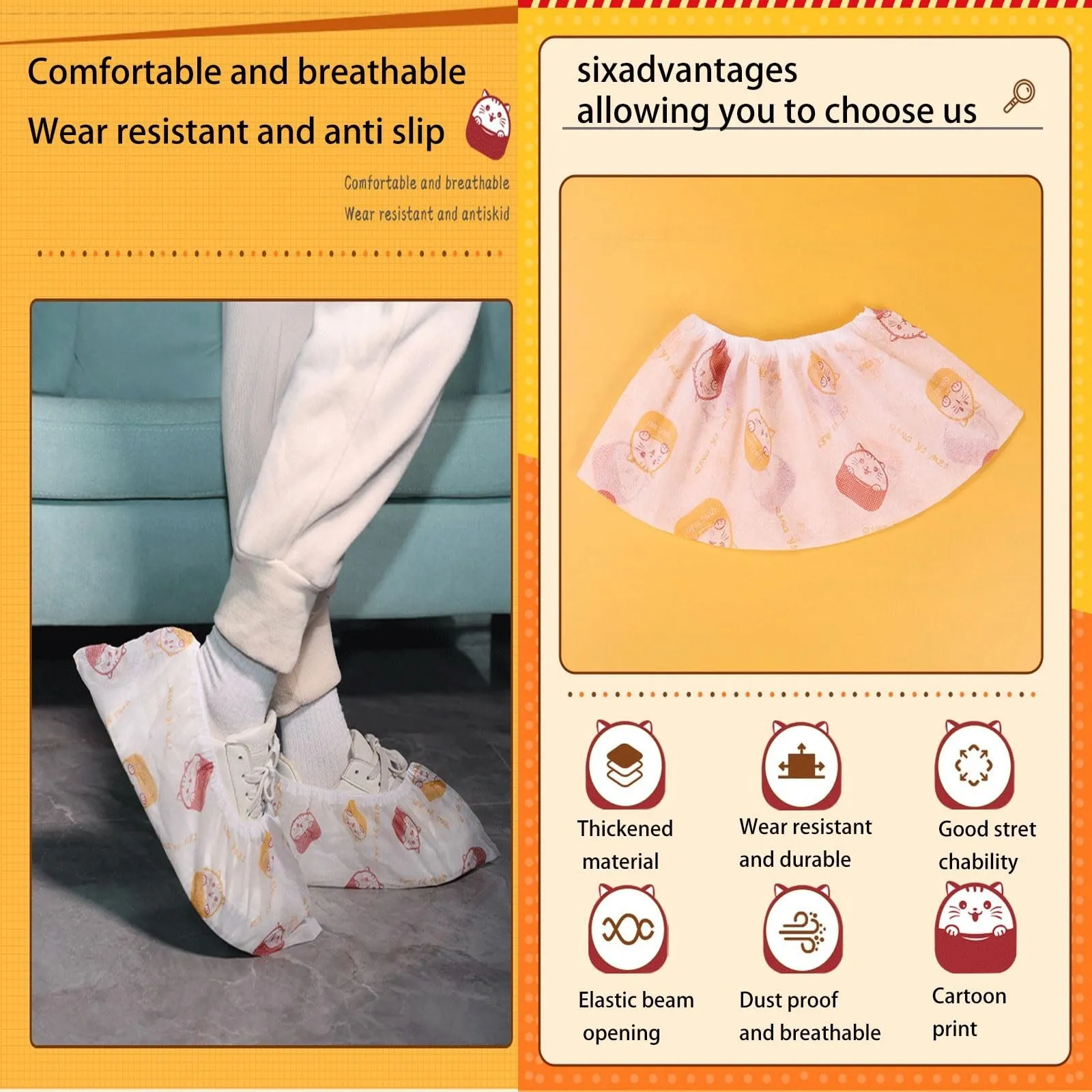 Disposable non-woven anti-slip shoe covers - Image 2