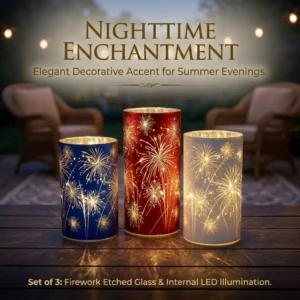 49% OFF- Celebration Firework Lanterns – Premium Patriotic Red, White & Blue Trio