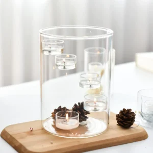 Hurricane-Style Glass Candle Holder