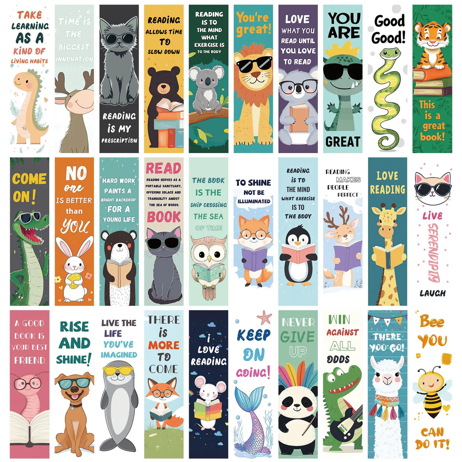 ๐ 30-Pack Bible Verse Cartoon Bookmarks โ Inspire Faith, One Page at a Time - Image 11