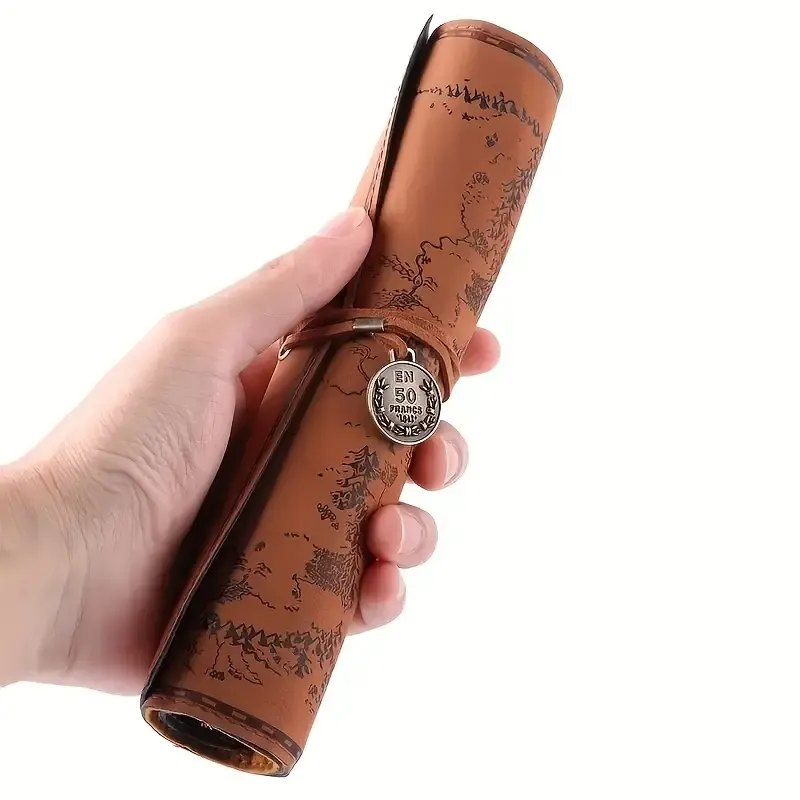 🔥Handmade Cowhide Retro Treasure Map Tool Pouch - Image 5