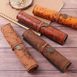 🔥Handmade Cowhide Retro Treasure Map Tool Pouch