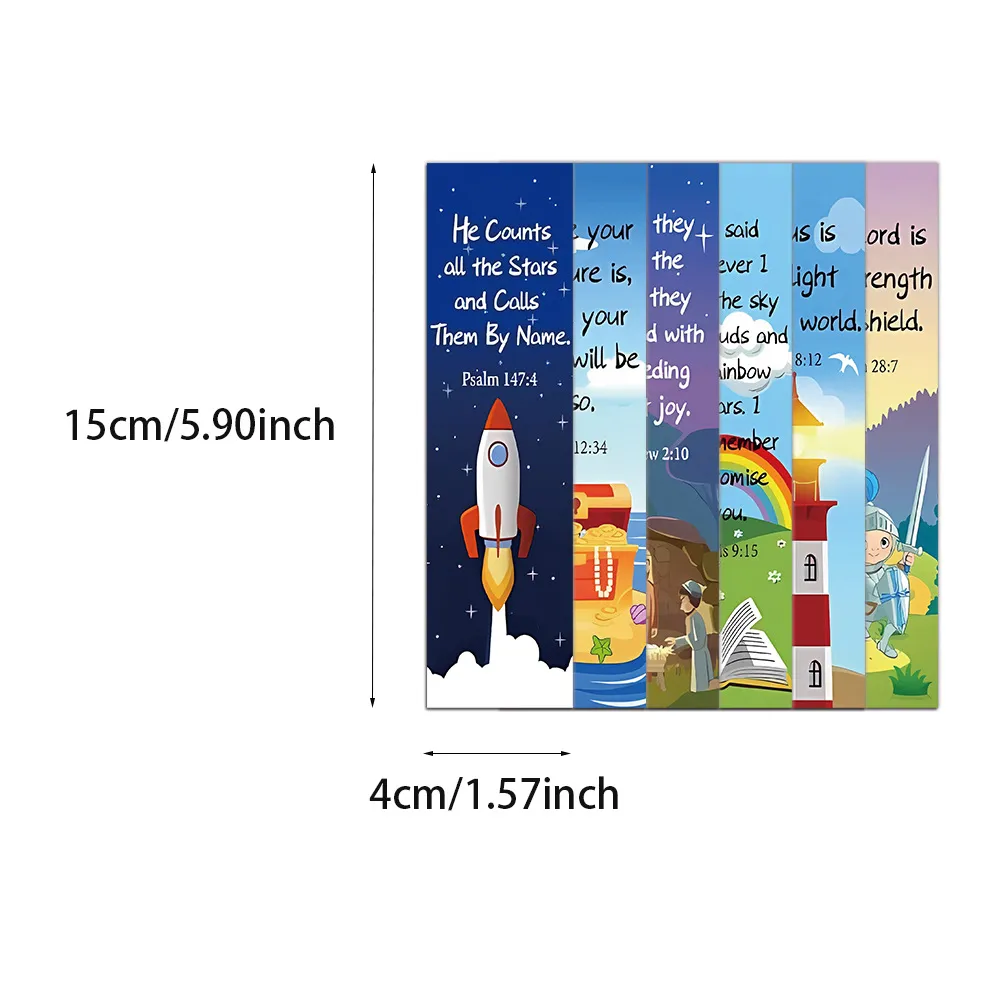 ๐ 30-Pack Bible Verse Cartoon Bookmarks โ Inspire Faith, One Page at a Time - Image 9