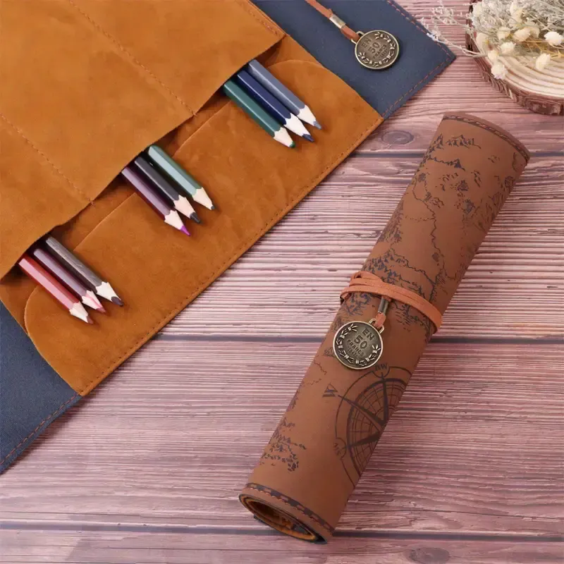 🔥Handmade Cowhide Retro Treasure Map Tool Pouch - Image 4