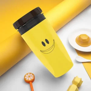 💥49% OFF - Coffee Cup Aperture Mug with Straw Double Silicone 300Ml，Lidless