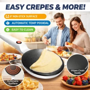 Instant Crepe Pancake Maker – Non-Stick