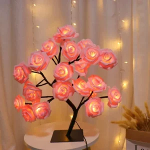🌹Rose Tree Desk Lamp, USB Powered LED Light, Flower Night Light for Home Decoration Outdoor Parties Weddings Gift