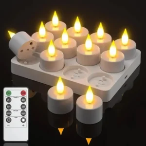Flameless Candles, 2025 6pcs USB Rechargeable Tea Lights Candles