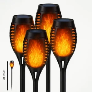 20.5" Solar Flame Garden Lights