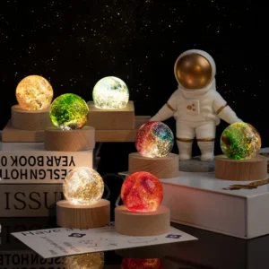 7 Colorful Chakra Quartz Balls Light Galaxy