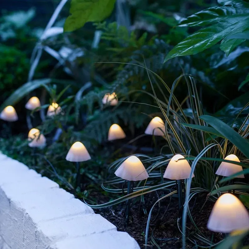 Outdoor Solar Mushroom Lights For Garden Decoration