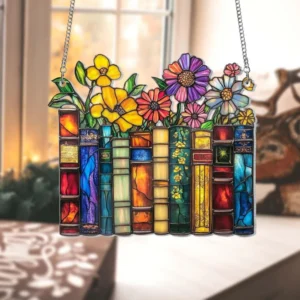 Flower & Book Window Treatments Light Catcher