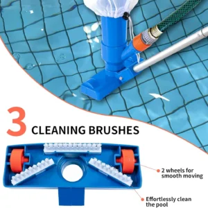 49% OFF🔥 Portable Pool Vacuum - with Brush & 48" Pole