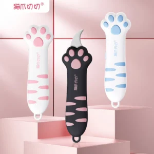 Retractable Cat Claw Knife Cute Cat Box Cutter