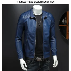 Men'S Stand Collar Diot-Milan Classic Leather Jacket