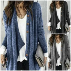 Women Loose Long Sleeve Cardigan Outwear
