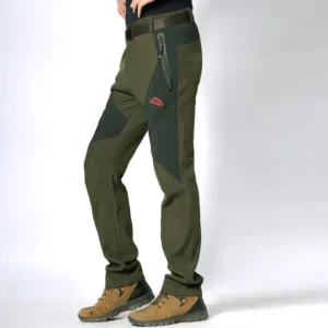 Men's Winter Pants Fleece Lined Ski Snow Pants Water Resistant 4 Zip Pockets Outdoor