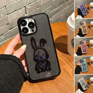 Gradient Glitter Quicksand Rabbit Case