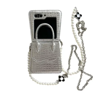 Crocodile pattern handbag style mobile phone case,