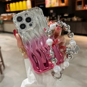 Gradient Wave Pattern Electroplated Fashion  Case