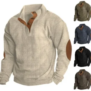 MEN'S OUTDOOR CASUAL STAND COLLAR LONG SLEEVE SWEATSHIRT
