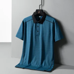 Summer Ice Silk Short-sleeved Polo Shirt