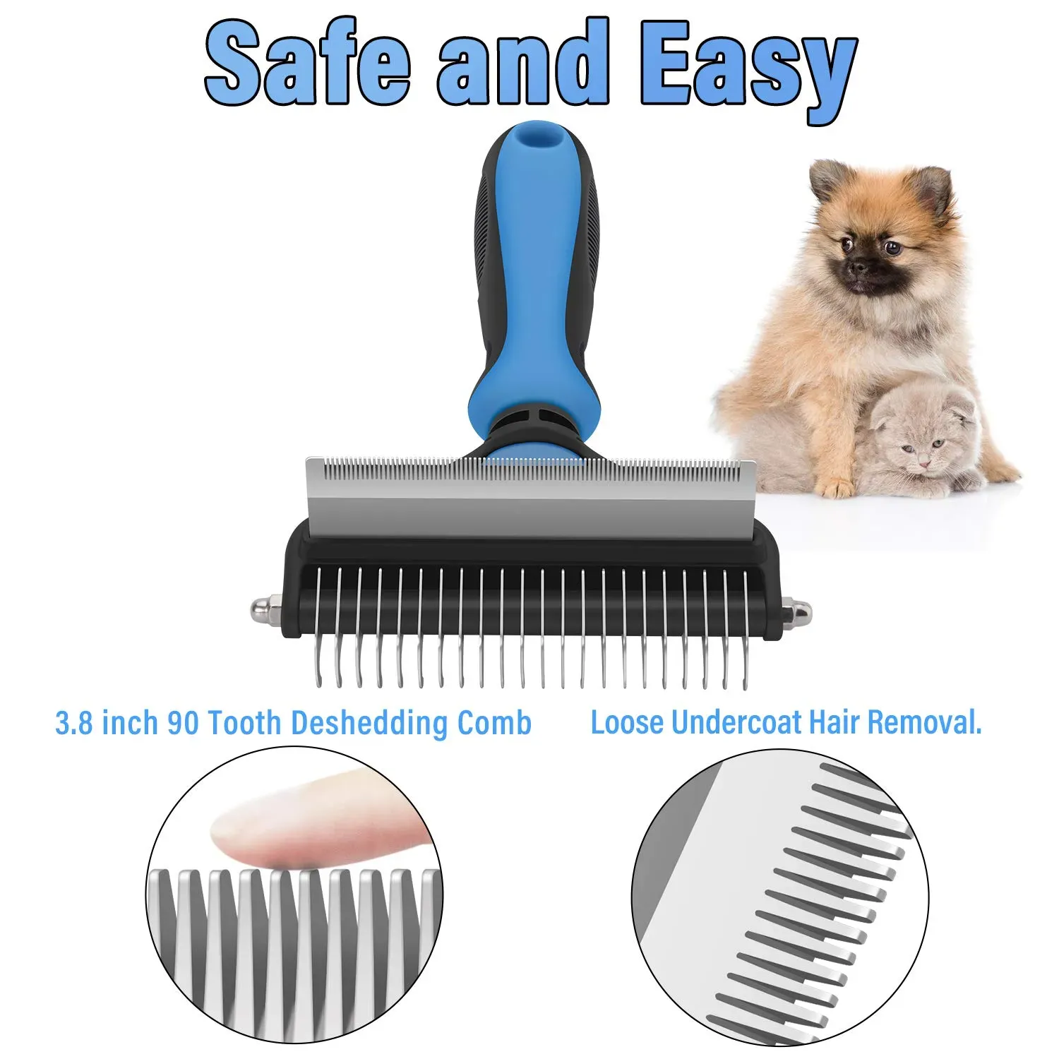 🐾 Professional Deshedding Tool for Dogs & Cats – Gentle, Efficient & Fur-Free Home ✨💖 - Image 7