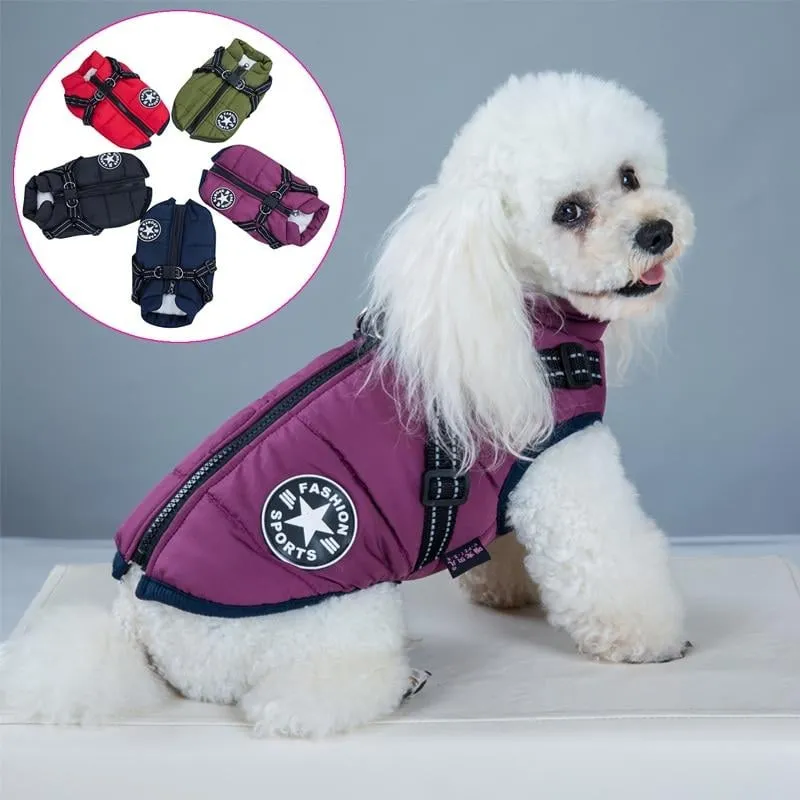 🎅Waterproof Winter Dog Jacket with Built-in Harness - Image 11